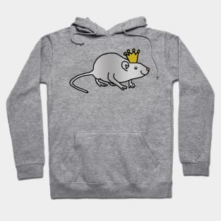 Metal Rat wearing a Gold Crown Hoodie